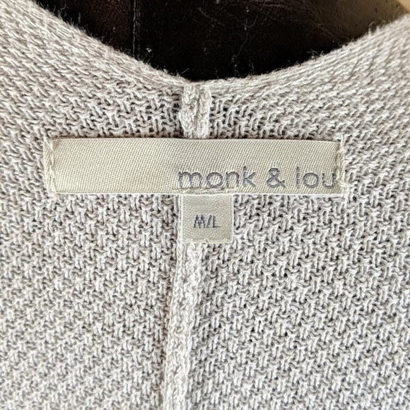 Monk & Lou Size m/l Open Shawl Style Cardigan - Picture 7 of 8